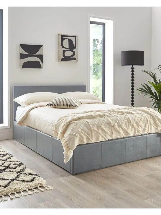 BOXED MARSTON DOUBLE LIFT UP BED- GREY (2 BOXES)	