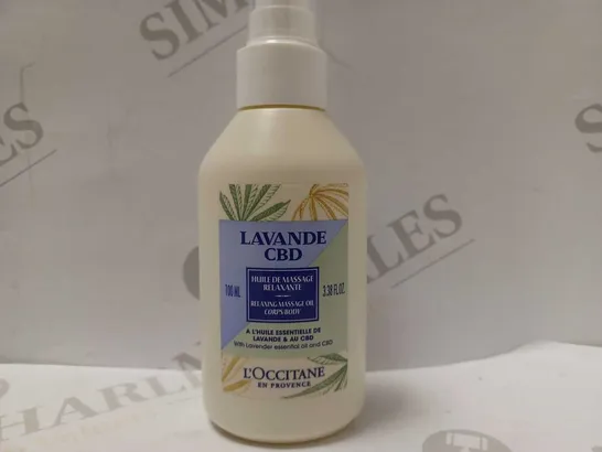 L'OCCITANE LAVANDE CBD MASSAGE OIL 100ML