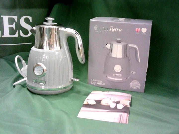 SWAN RETRO GREY 1.5L GREY JUG KETTLE 3187288Simon Charles Auctioneers