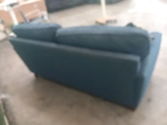 DESIGNER BLUE FABRIC 2 SEATER SOFA