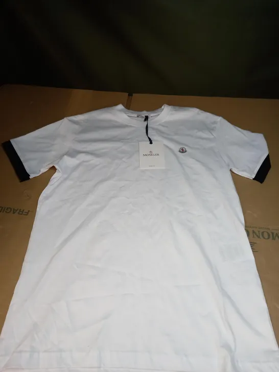 MONCLER WHITE T-SHIRT SIZE M