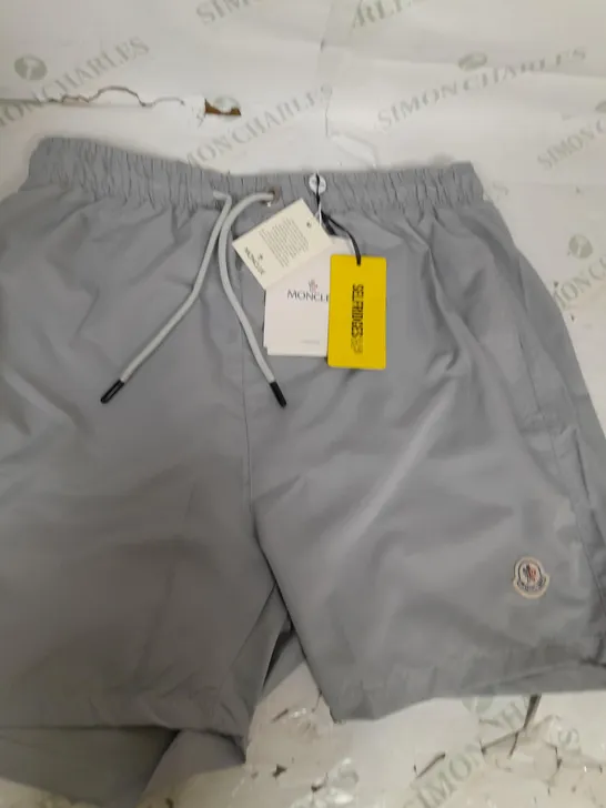 MENS MONCLER GREY SHORTS - SIZE XL