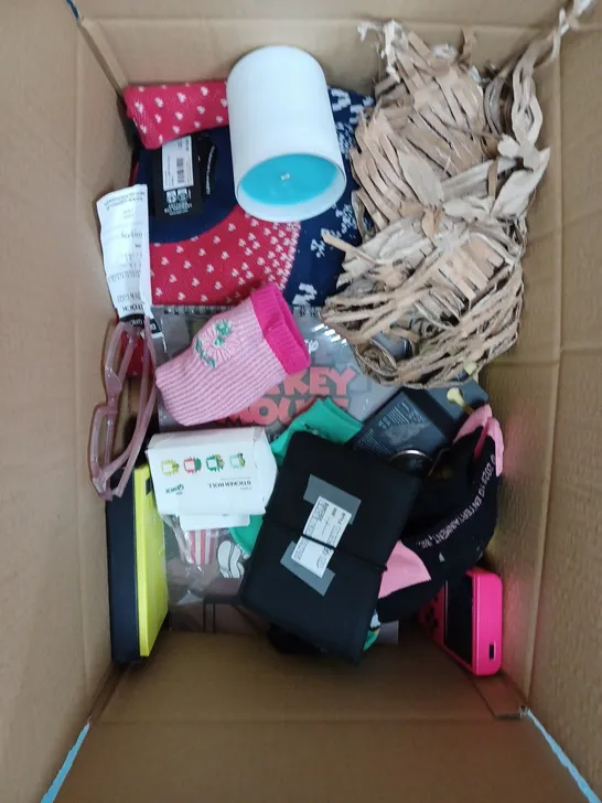 BOX OF  ASSORTED HOUSEHOLD  ITEMS  TO INCLUDE , CALENDERS , NOTEBOOKS  AND CANDLES