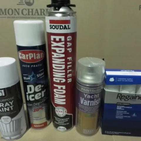 LOT OF 13 ASSORTED AEROSOLS TO INCLUDE DE-ICER, REGAINED AND EXPANDING FOAM / COLLECTION ONLY