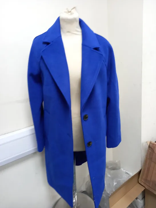 WOMENS M&S DOWN COAT ELECTRIC BLUE SIZE 8