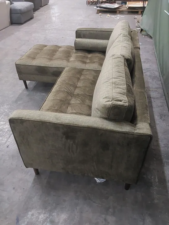 NEW ORLEANS CORNER CHAISE SOFA - OLIVE GREEN