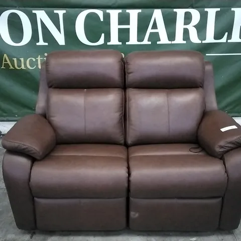 QUALITY BRITISH DESIGNED & MANUFACTURED G PLAN KINGSBURY 2 SEATER POWER RECLINER SOFA CAPRI OAK LEATHER