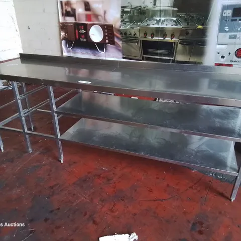 LARGE STAINLESS STEEL WORK BENCH