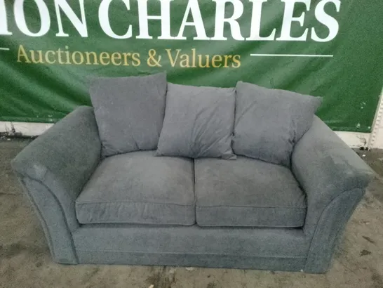 QUALITY DESIGNER 2 SEATER SOFA - GREY FABRIC 