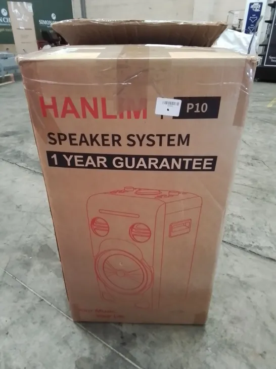 PALLET OF ASSORTED HOUSEHOLD ITEMS TO INCLUDE HANLIM SPEAKER SYSTEM, INSECT KILLER, CEILING FAN AND TOILET SEAT