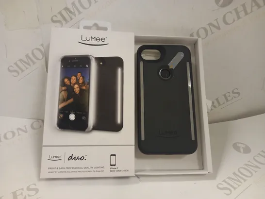 APPROXIMATELY 12 BOXED LUMEE DUO SMARTPHONE CASE WITH FRONT AND BACK PROFESSIONAL QUALITY LIGHTING FOR IPHONE 7