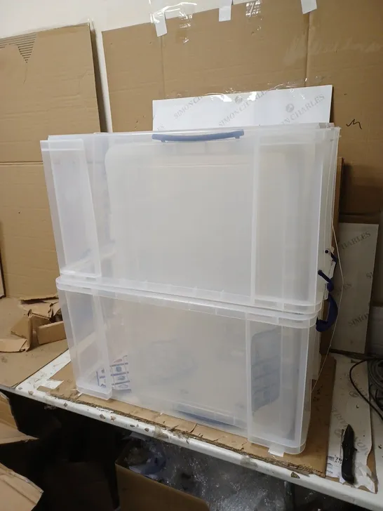 REALLY USEFUL CLEAR PLASTIC STORAGE BOX