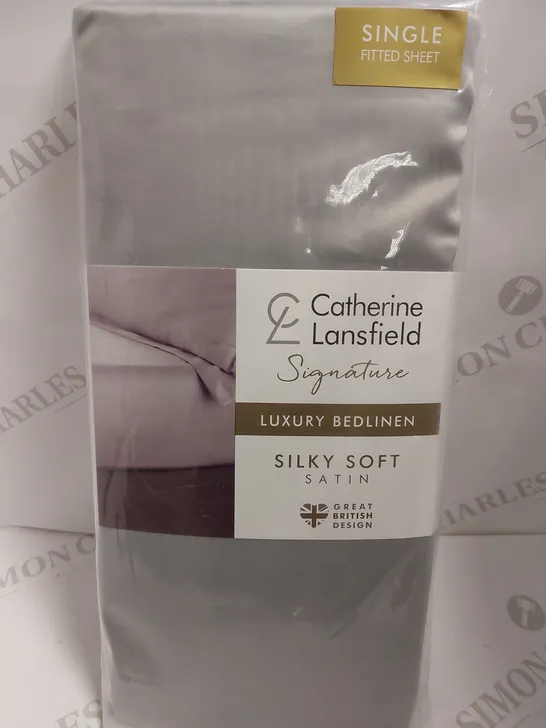 CATHERINE LANSFIELD SILKY SOFT SATIN BED SHEET - SINGLE