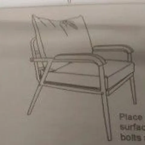 BOXED LIGHT BROWN ARM CHAIR