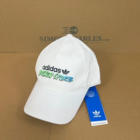 ADIDAS BEACH SPORTS GRAPHIC CAP IN WHITE 