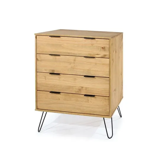 BOXED GRETCHEN 4 DRAWE CHEST IN - WOOD EFFECT 