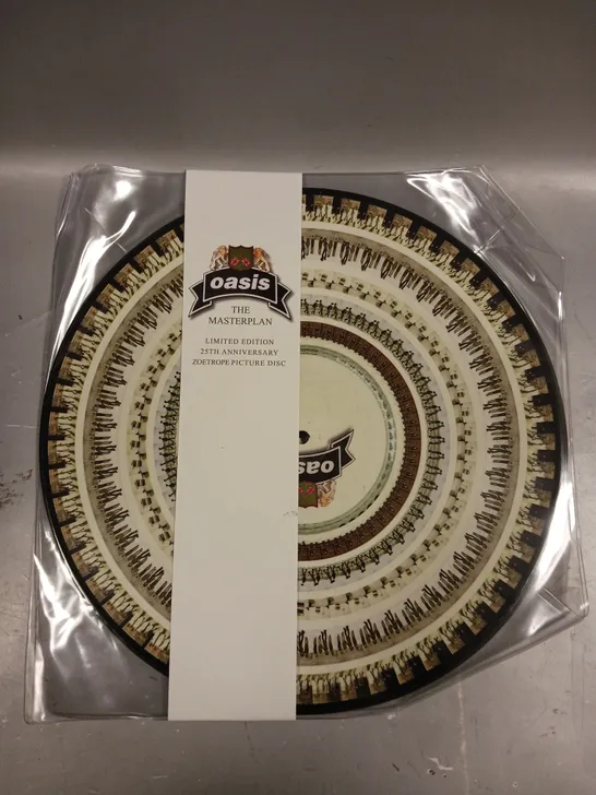 OASIS THE MASTERPLAN LIMITED EDITION 25TH ANNIVERSARY ZOETROPE PICTURE DISC VINYL 