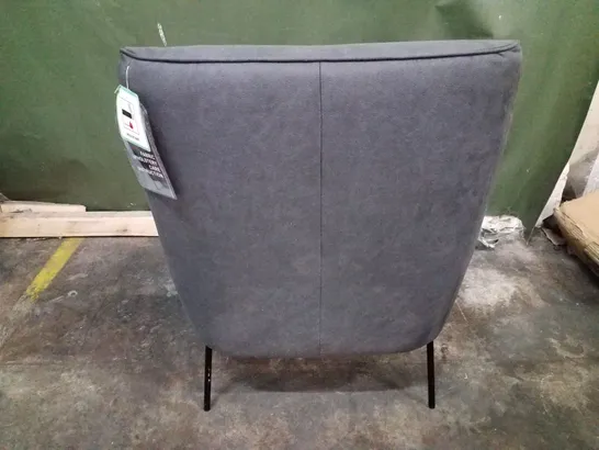 DARK GREY FABRIC DINING CHAIR