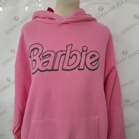 COTTON ON BARBIE HOODIE IN SUNSET PINK SIZE XS 
