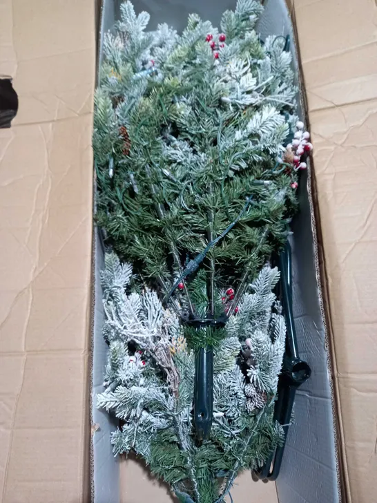 BOXED ALISON CORK SUGAR SPRUCE CHRISTMAS TREE - 6FT DUSTED - COLLECTION ONLY