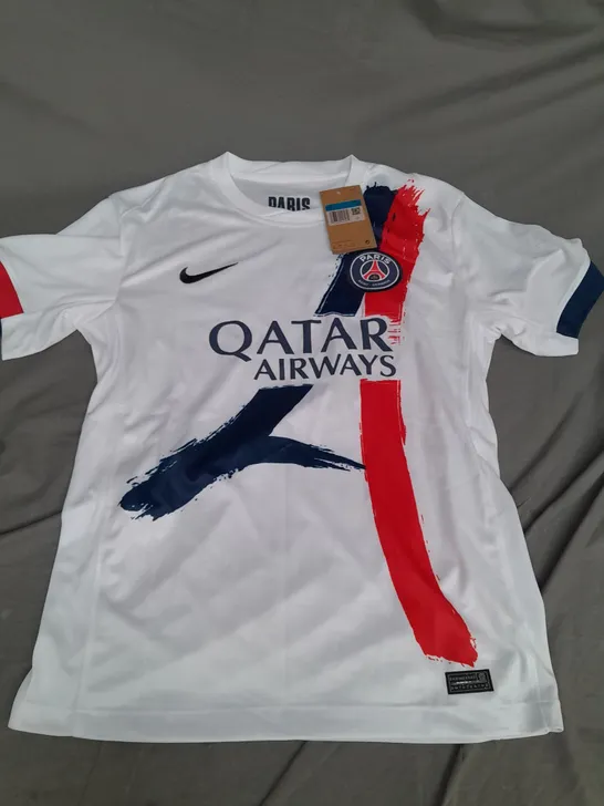 NIKE PARIS SAINT GERMAIN FOOTBALL SHIRT IN WHITE - MEDIUM