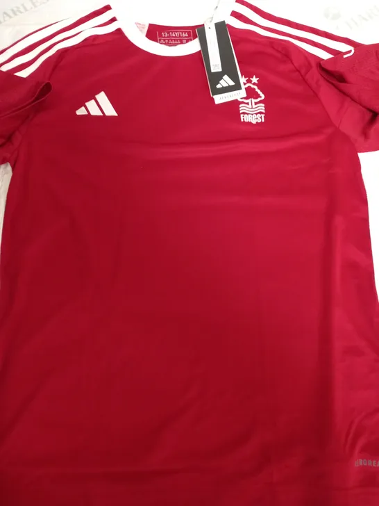 ADIDAS NOTTINGHAM FOREST FOOTBALL CLUB SHIRT - 13-14YEAR