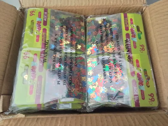 LOT OF 16 BOXES OF BRAND NEW AGE 16 CONFETTI IN MULTI - 144 PIECES PER BOX / TOTAL 2304