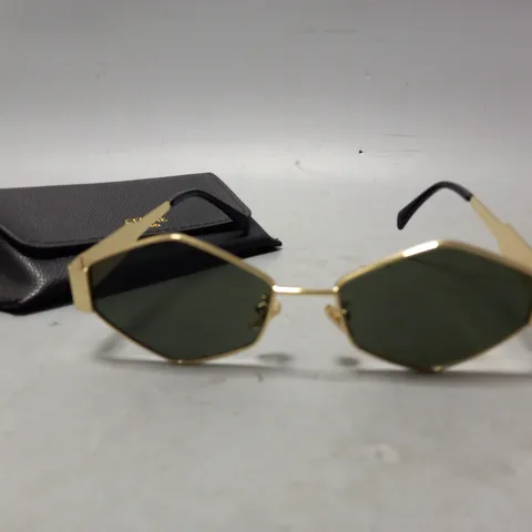 CELINE TRIOMPHE METALLIC GOLDEN SUNGLASSES 