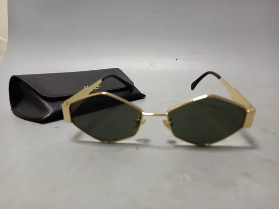 CELINE TRIOMPHE METALLIC GOLDEN SUNGLASSES 