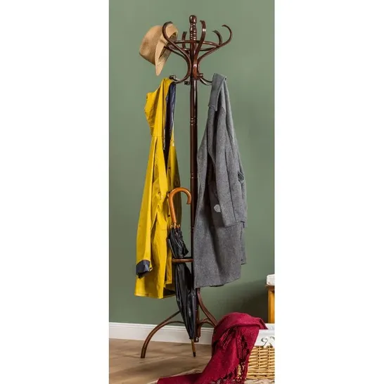 BOXED NEWBURG SOLID WOOD FREESTANDING COAT STAND (1 BOX)