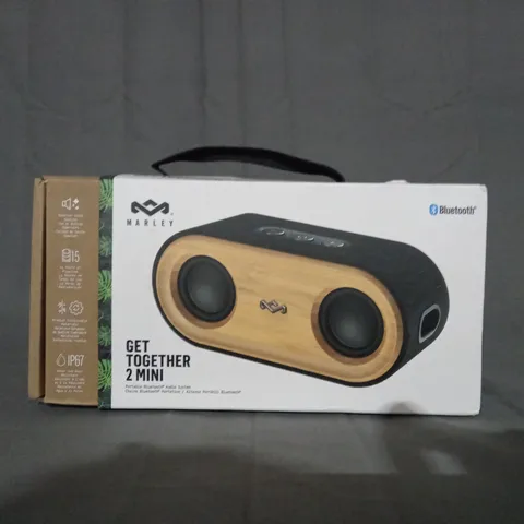BOXED HOUSE OF MARLEY GET TOGETHER 2 MINI PORTABLE BLUETOOTH AUDIO SYSTEM 