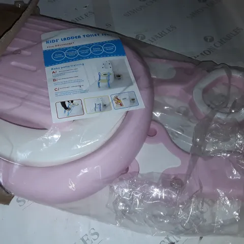 BOXED PINK KIDS LADDER TOILET SEAT