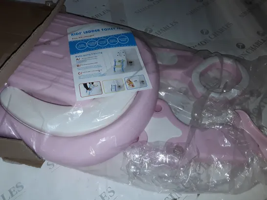 BOXED PINK KIDS LADDER TOILET SEAT