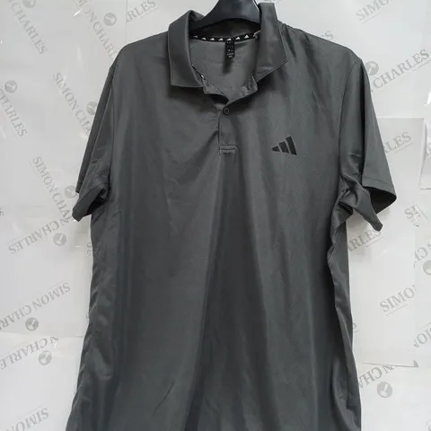 GREY ADIDAS POLO SHIRT SIZE L