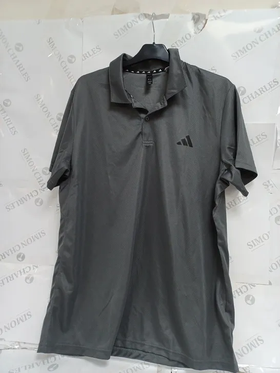 GREY ADIDAS POLO SHIRT SIZE L