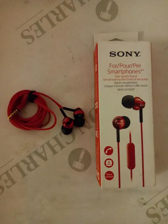 SONY STEREO HEADPHONES RED