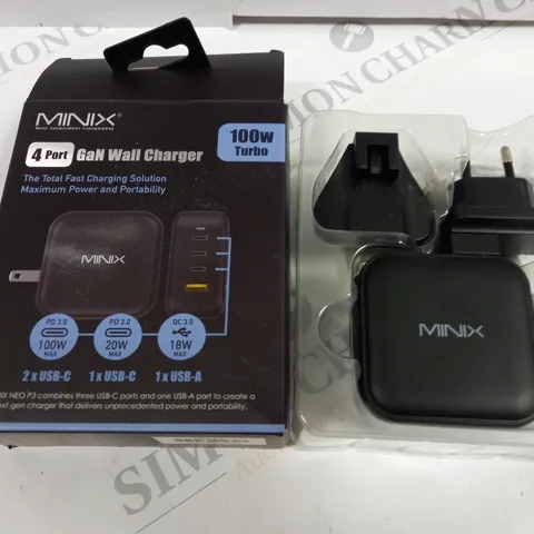 MINIX 4-PORT GAN WALL CHARGER - 100W TURBO