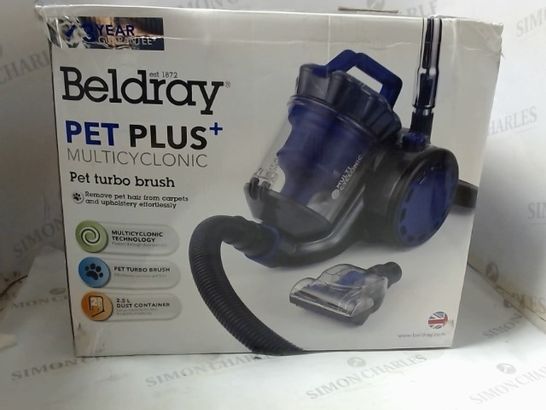BELDRAY® BEL0812 MULTICYCLONIC PET+ VACUUM CLEANER