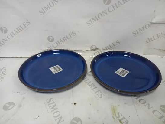 DENBY 1048824 IMPERIAL BLUE 2 PIECE MEDIUM COUPE PLATE SET