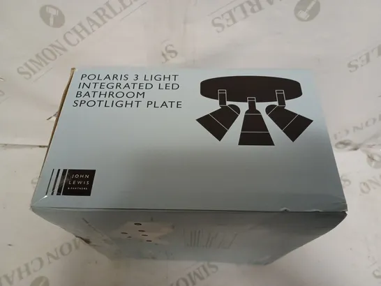 JOHN LEWIS POLARIS 3 LIGHT INTEGRATED LED BATHROOM SPOTLIGHT PLATE // COLLECTION ONLY