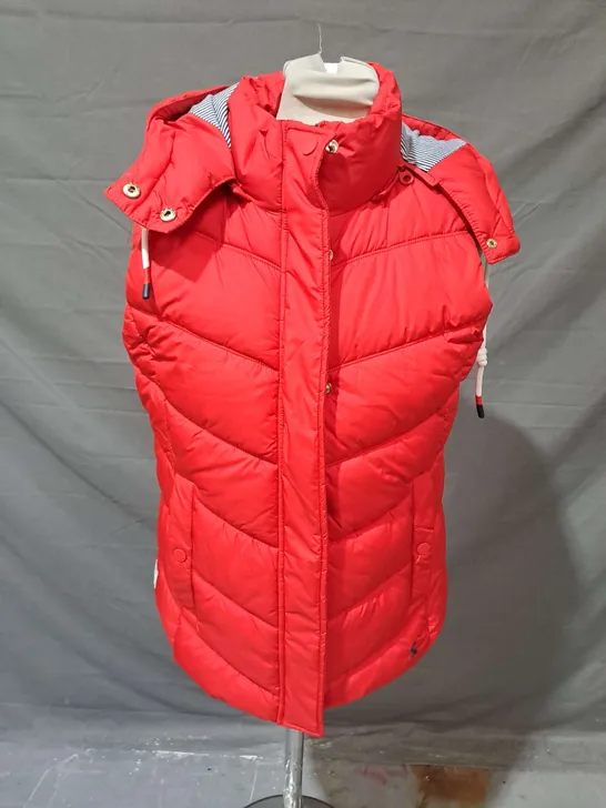 JOULES PADDED GILET IN RED SIZE 12