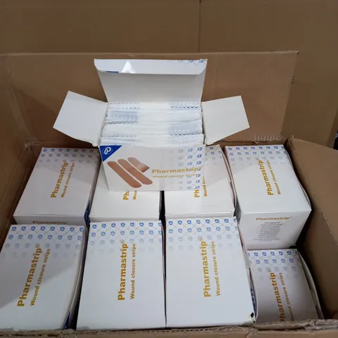 LOT OF APPROXIMATELY 12 BOXES (100 PER BOX) OF PHARMASTRIP WOUND CLOSURE STRIPS 