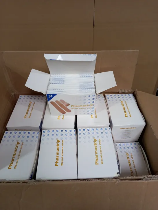 LOT OF APPROXIMATELY 12 BOXES (100 PER BOX) OF PHARMASTRIP WOUND CLOSURE STRIPS 