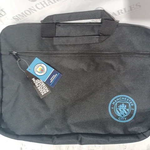 MANCHESTER CITY FOOTBALL CLUB RECYCLED MESSENGER BAG IN BLACK