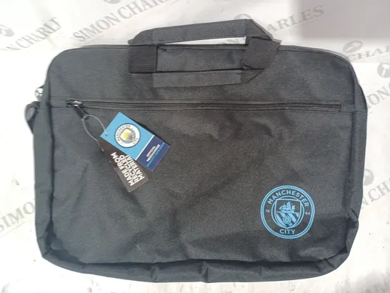 MANCHESTER CITY FOOTBALL CLUB RECYCLED MESSENGER BAG IN BLACK