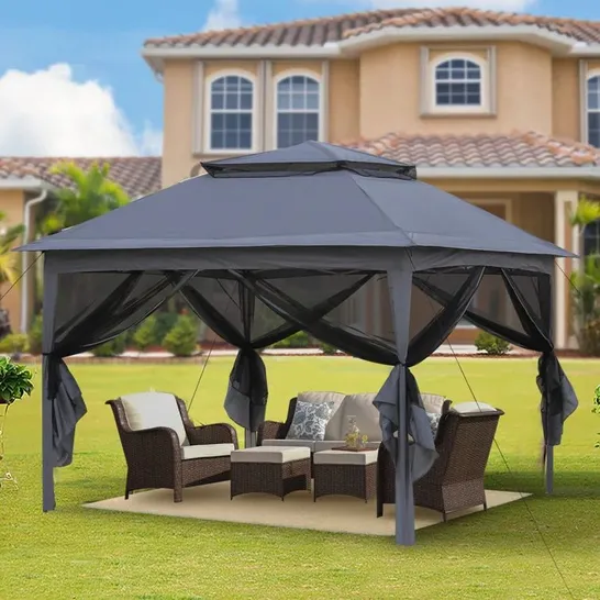 BAGGED ATHELENE 3m X 3m METAL POP UP GAZEBO 