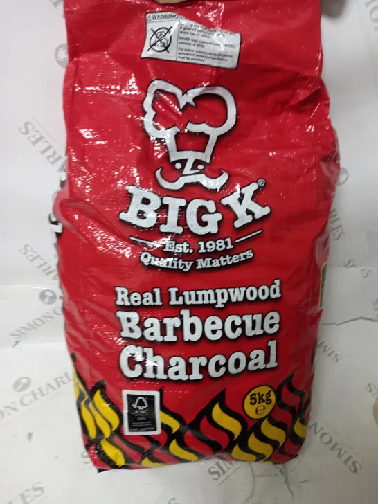 3 X BIG K REAL LUMPWOOD BARBECUE CHARCOAL 