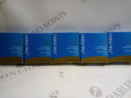 5 X SHISEIDO SUN PROTECTION COMPACT FOUNDATION (REFILL) 12G