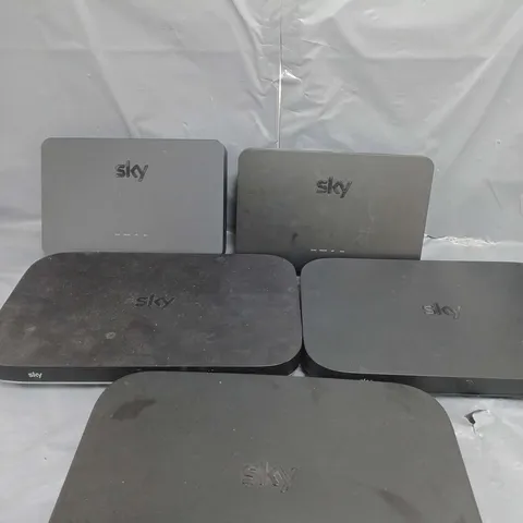 LOT OF 5 SKY BROADBAND ROUTERS AND TV BOXES