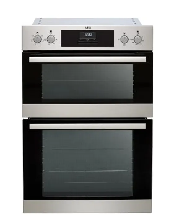 AEG INTEGRATED DOUBLE ELECTRIC OVEN STAINLESS STEEL A/A RATED Model DEB331010M RRP £709